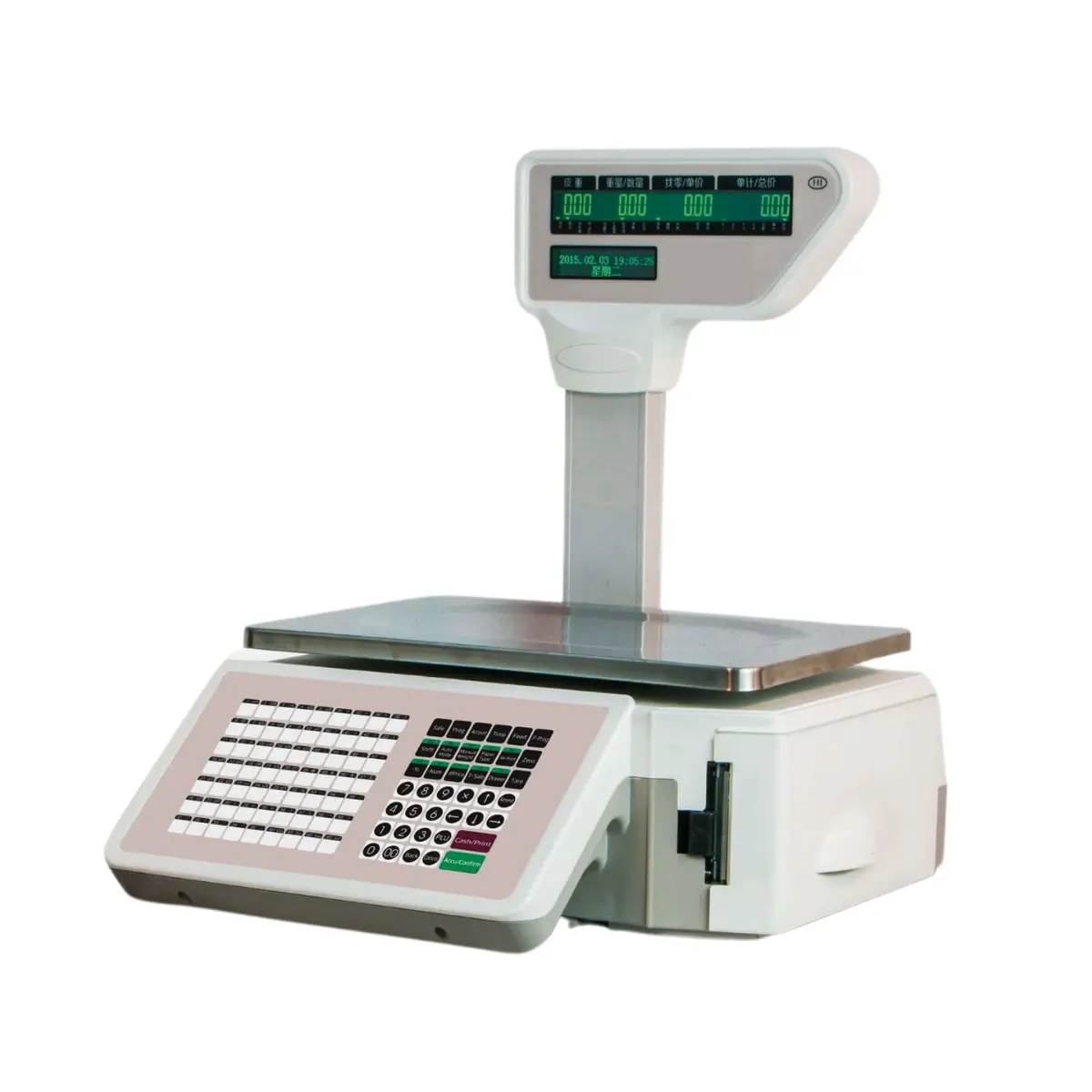 picture of a retail label printing weighing scale